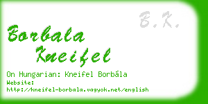 borbala kneifel business card